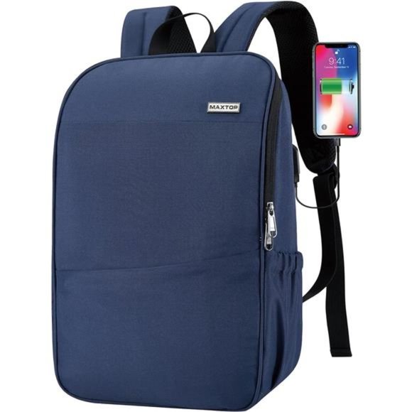 Unisex Laptop Backpack Bookbag Backpack with USB Charging Port Anti-Theft,15.6"